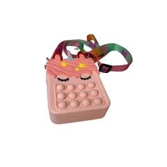 Сумочка силиконовая игрушка Единорог POP IT, розовая цена и информация | Игрушки для девочек | 220.lv