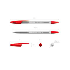 Ручка шариковая ErichKrause R-301 Classic Stick 1.0, цвет чернил красный (в коробке по 50 шт.) цена и информация | Письменные принадлежности | 220.lv