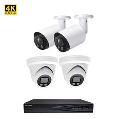 Комплект камер видео наблюдения Hikvision NVR 7604 8MP Dome VAI2385HK  цена и информация | Камеры видеонаблюдения | 220.lv