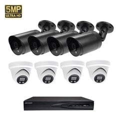 5MP VAI2055HKB/VAI2346HKW MIX + Hikvision NVR 7608 komplekts цена и информация | Камеры видеонаблюдения | 220.lv