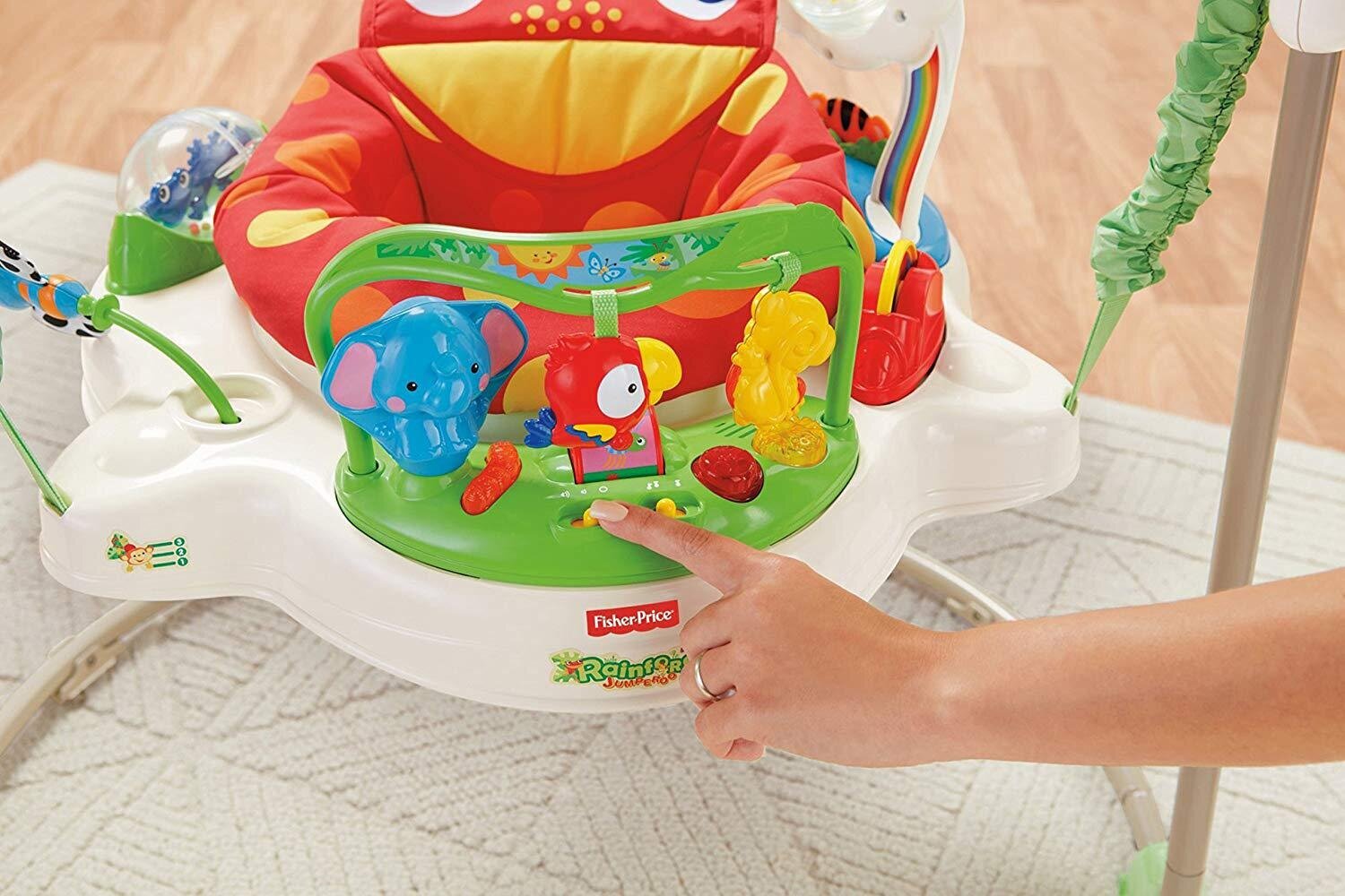 Fisher price izlēcējs Rainforest цена и информация | Bērnu šūpuļkrēsliņi | 220.lv