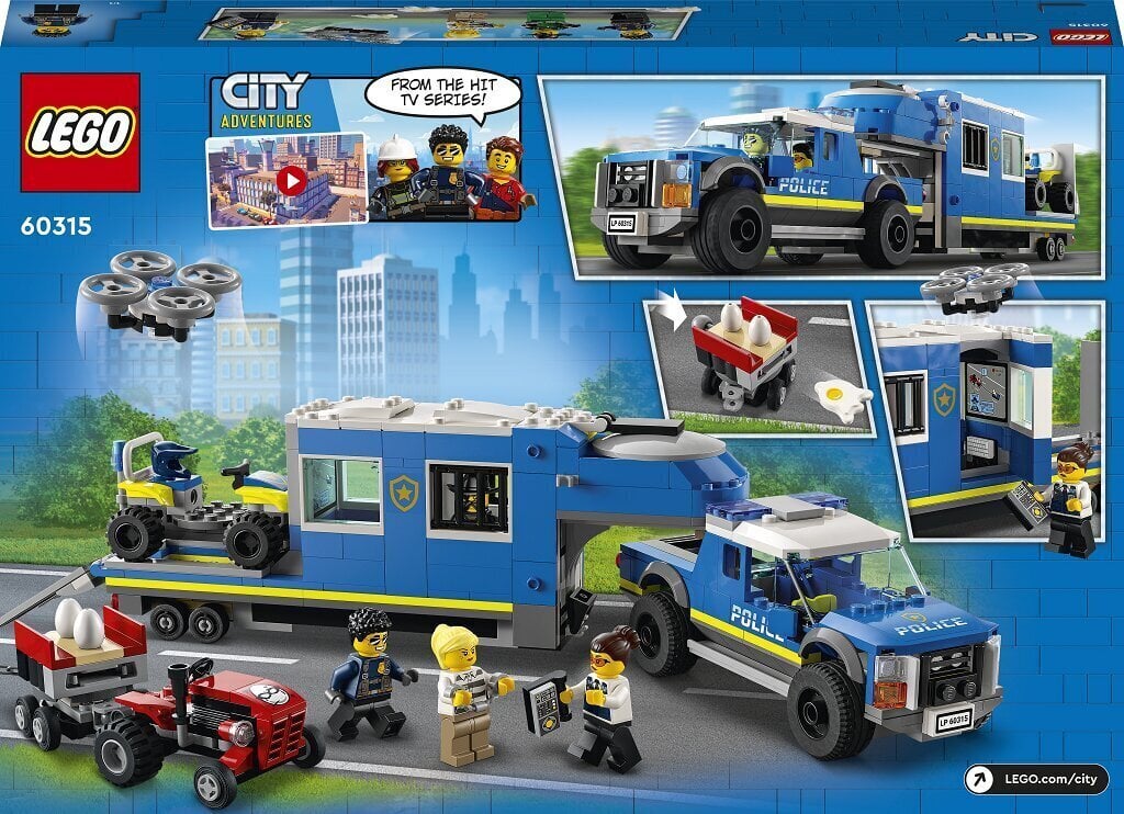 60315 LEGO® City Policijas mobilais komandcentrs cena un informācija | Konstruktori | 220.lv