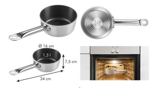 Grandchef mērces katliņš 16cm, 1.3l, indukcijai цена и информация | Кастрюли, скороварки | 220.lv