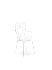 Белый лакированный металлический стул цена и информация | Садовые стулья, кресла, пуфы | 220.lv