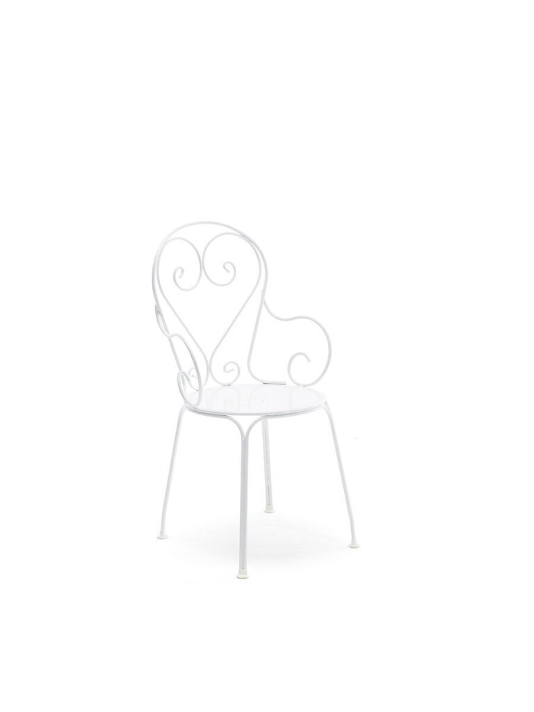 Balts lakots metāla krēsls cena un informācija | Dārza krēsli | 220.lv