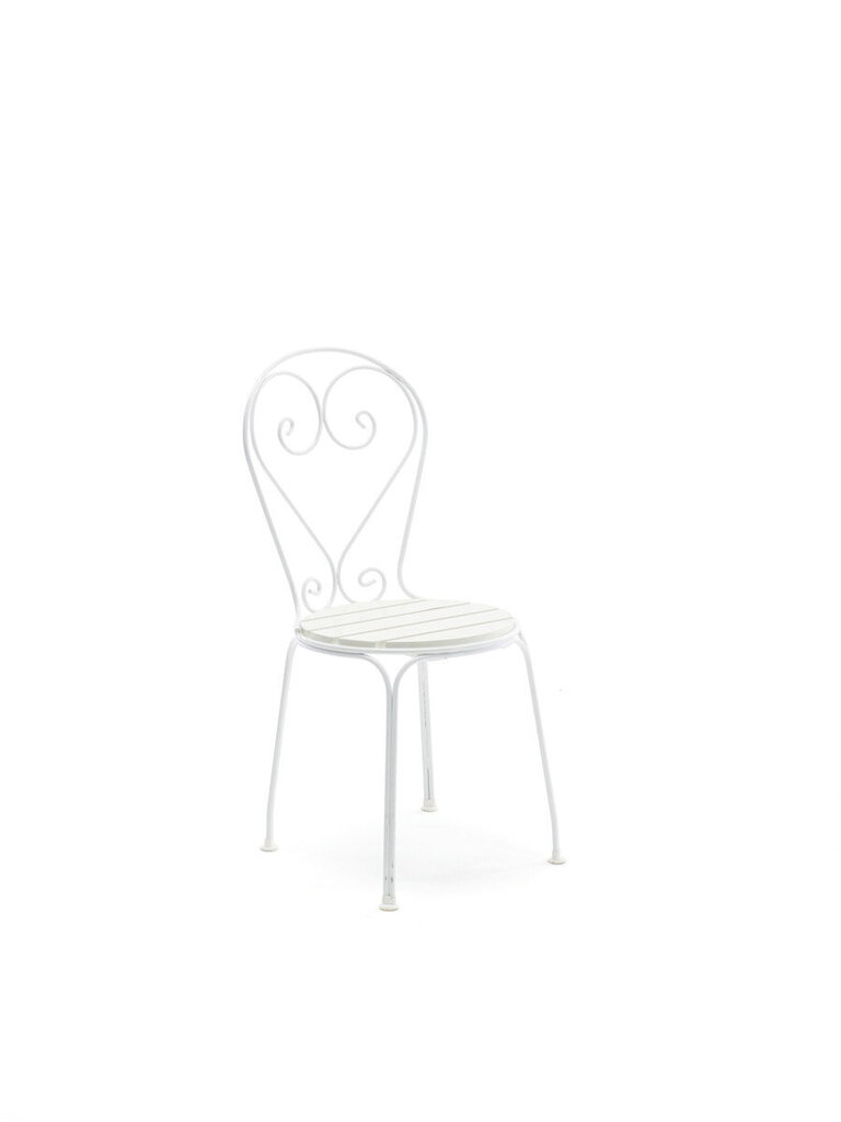 Krēsls no balti lakota metāla un priedes цена и информация | Dārza krēsli | 220.lv