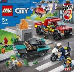 60319 LEGO® City Ugunsdzēsēju operācija un policijas pakaļdzīšanās cena un informācija | Konstruktori | 220.lv