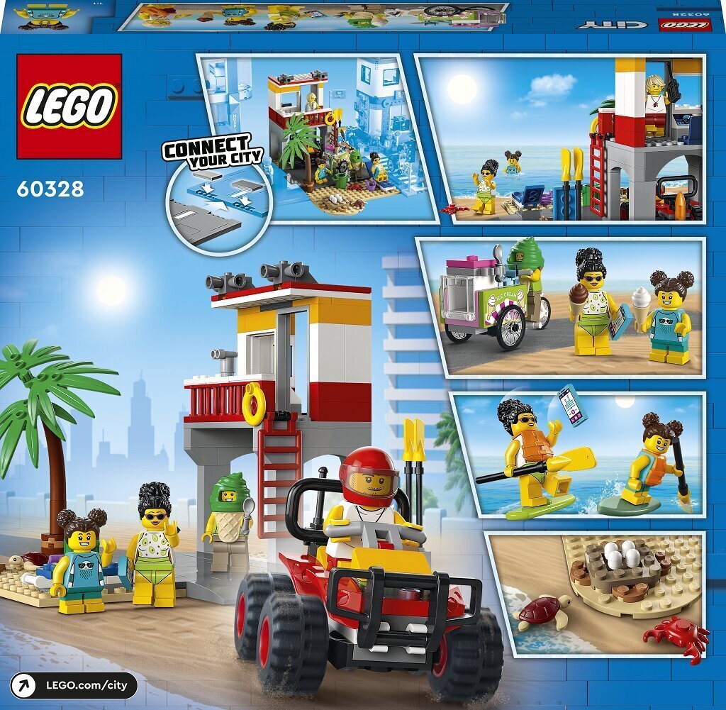 Конструктор LEGO® City 60328 Community Спасательная станция на пляже цена |  220.lv