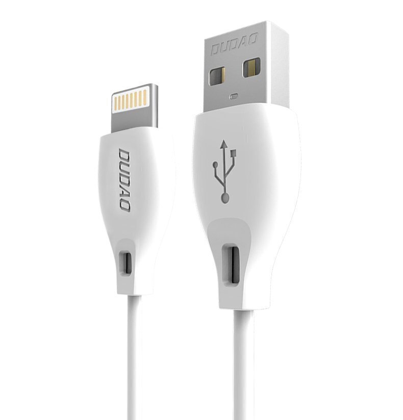 Savienotājkabelis Dudao USB / Lightning 2.1A cable 2m balts, L4L 2m, balts cena un informācija | Savienotājkabeļi | 220.lv