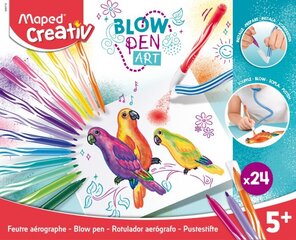 Pūšamo flomāsteru komplekts Maped Creativ Blow Pen 24 gab. цена и информация | Принадлежности для рисования, лепки | 220.lv