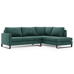 Stūra dīvāns Homede Corni L, zaļš cena un informācija | Stūra dīvāni | 220.lv