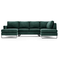 Stūra dīvāns Homede Corni XL, kreisās puses, zaļš cena un informācija | Stūra dīvāni | 220.lv