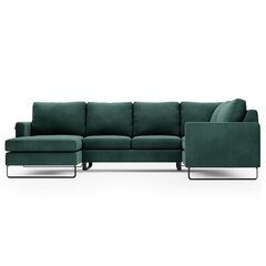 Stūra dīvāns Homede Corni XLC, kreisās puses, zaļš cena un informācija | Stūra dīvāni | 220.lv