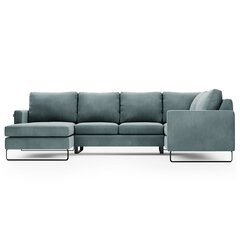 Stūra dīvāns Homede Corni XLC, kreisās puses, zils cena un informācija | Stūra dīvāni | 220.lv
