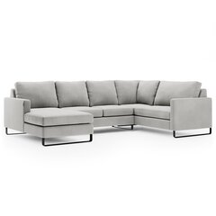 Stūra dīvāns Homede Corni XLC, kreisās puses, pelēks cena un informācija | Stūra dīvāni | 220.lv