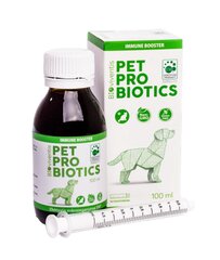 Добавка для собак и кошек PET Probiotics, 100 мл цена и информация | Витамины, пищевые добавки, анти-паразит продукты для собак | 220.lv