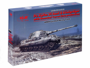 Modelis līmēšanai ICM 35363 German Heavy Tank Pz.Kpfw.VI Ausf.B King Tiger/Henschel Turret 1/35 cena un informācija | Līmējamie modeļ | 220.lv