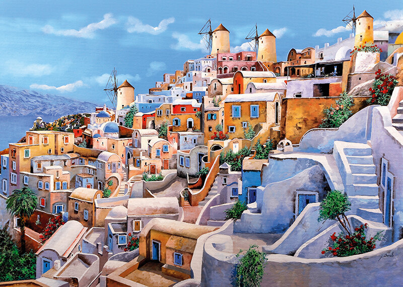 Puzle CherryPazzi Color di Santorini 1000 d. цена и информация | Puzles, 3D puzles | 220.lv