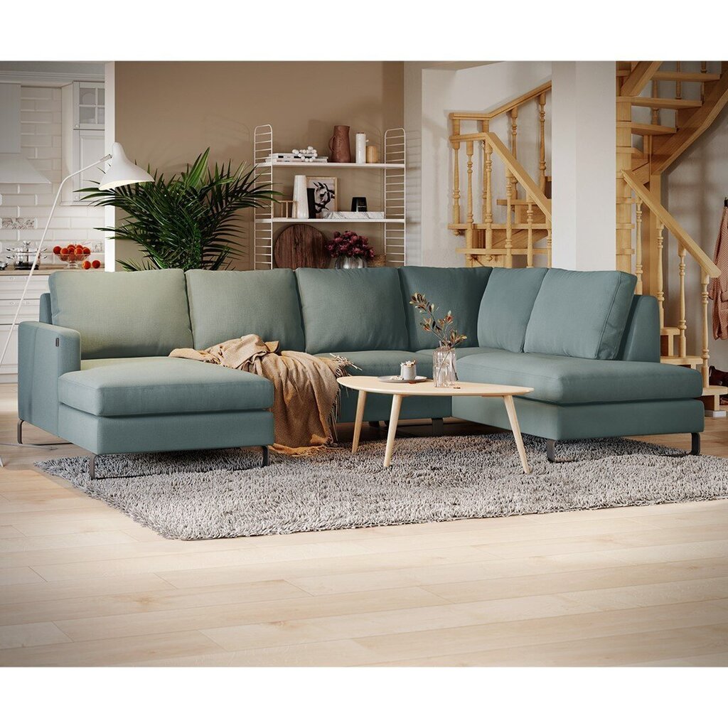 Stūra dīvāns Homede Corni XLO, kreisās puses, zils cena un informācija | Stūra dīvāni | 220.lv