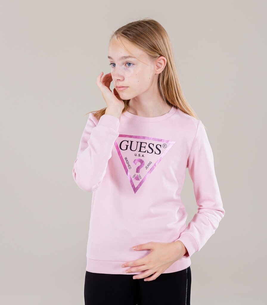 Guess T-Krekls J74Q10*G600, rozātest/lillā cena un informācija | Jakas, džemperi, žaketes, vestes meitenēm | 220.lv