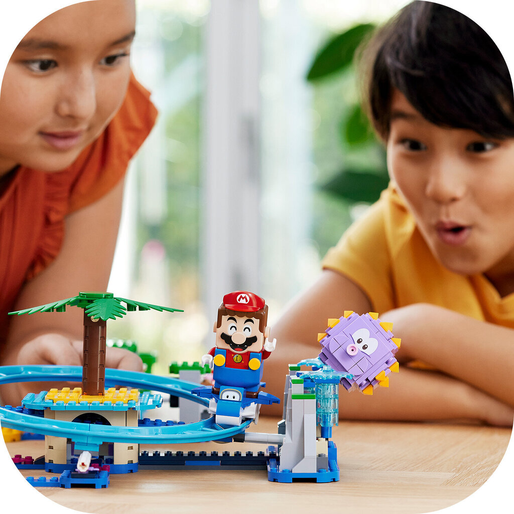 Конструктор LEGO® 71400 Super Mario: Пляжная карусель для большого ежа:  дополнительный набор цена | 220.lv