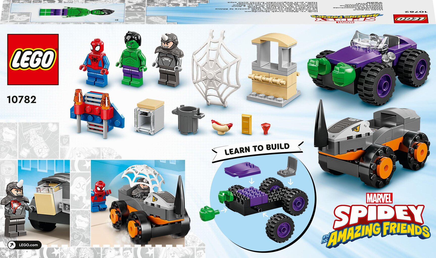 10782 LEGO® Super Heroes Marvel Halko sadursme ar degunradžu kravas automašīnu cena un informācija | Konstruktori | 220.lv