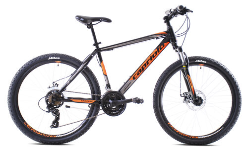 Kalnu velosipēds Capriolo MTB Oxygen 26", melns/oranža cena un informācija | Velosipēdi | 220.lv