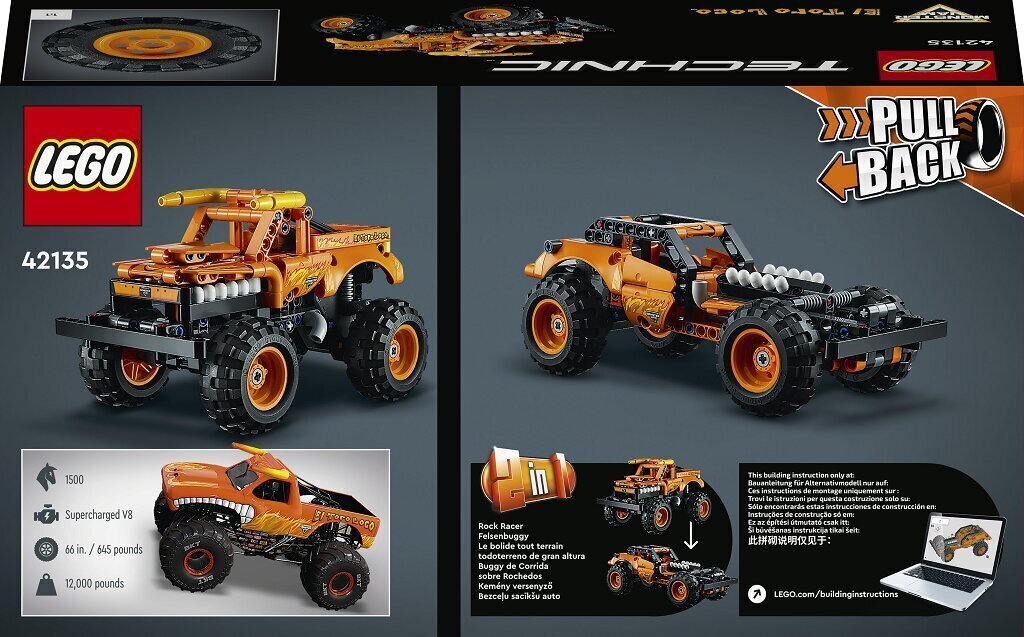 42135 LEGO® Technic Monster Jam El Toro Loco cena un informācija | Konstruktori | 220.lv