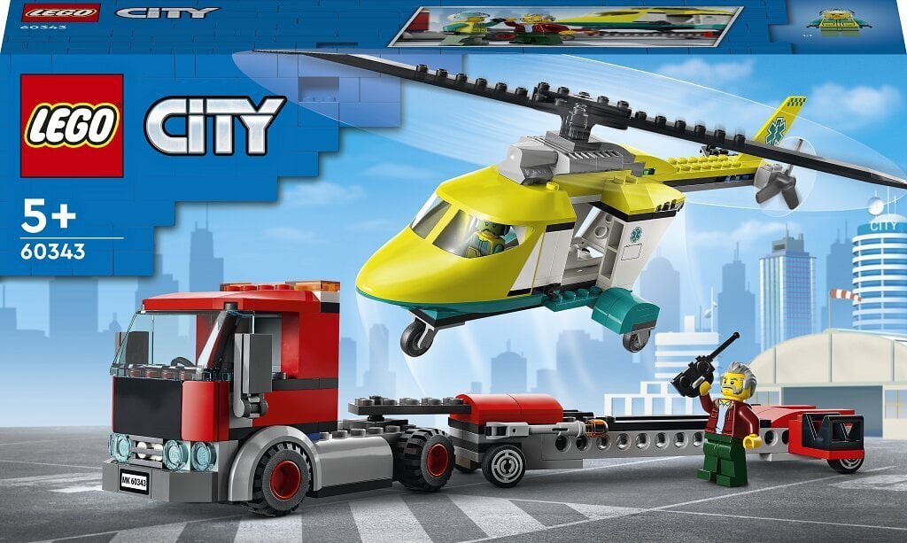 60343 LEGO® City Glābšanas helikoptera pārvadātājs cena un informācija | Konstruktori | 220.lv