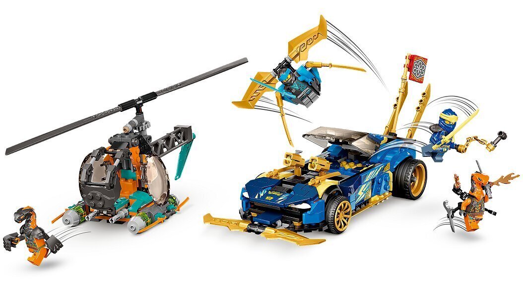 71776 LEGO® NINJAGO Jay un Nya sacīkšu mašīna cena un informācija | Konstruktori | 220.lv