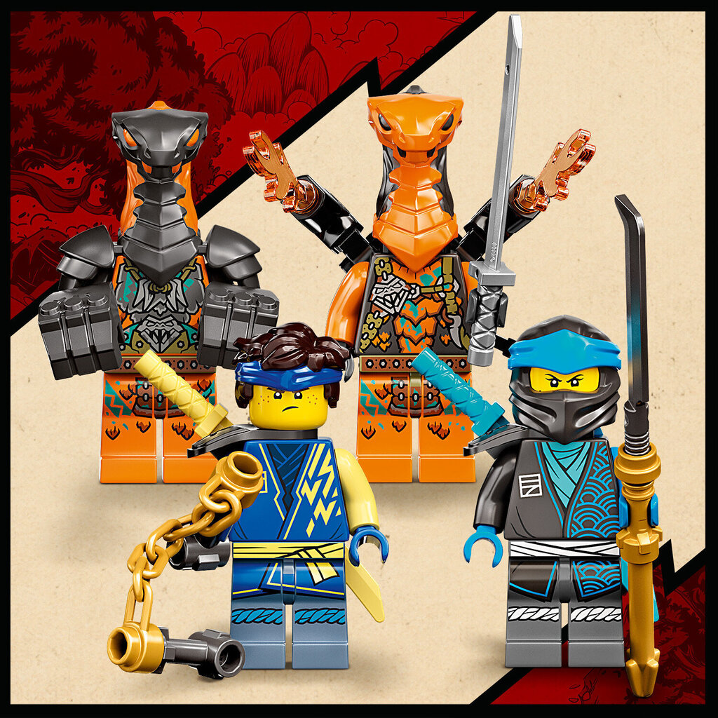 71776 LEGO® NINJAGO Гоночный автомобиль ЭВО Джея и Нии цена | 220.lv