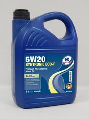 Моторное масло синтетическое Kuttenkeuler Syntronic Eco-F 5W20, 5 л цена и информация | Моторное масло | 220.lv