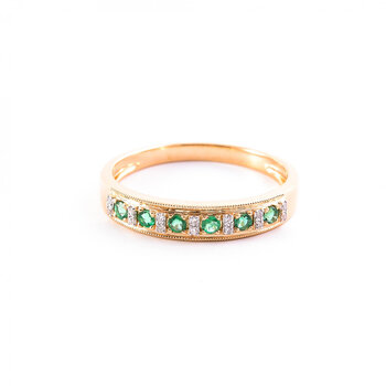 Золотое кольцо с изумрудами бриллиантами ZGKV00447R5RDE цена и информация | Кольца | 220.lv
