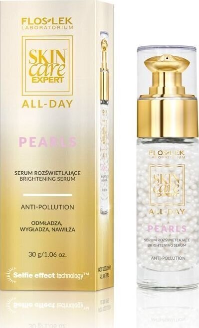 FLOSLEK Skin Care Expert All Day Serum Pearls 30 g cena un informācija | Serumi sejai, eļļas | 220.lv