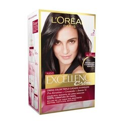 Ilgnoturīga krāsa Excellence L'Oreal Expert Professionnel 2, melna cena un informācija | Matu krāsas | 220.lv