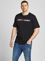 Vīrieša T-krekls JACK & JONES, 12184987*03, melns цена и информация | Мужские футболки | 220.lv