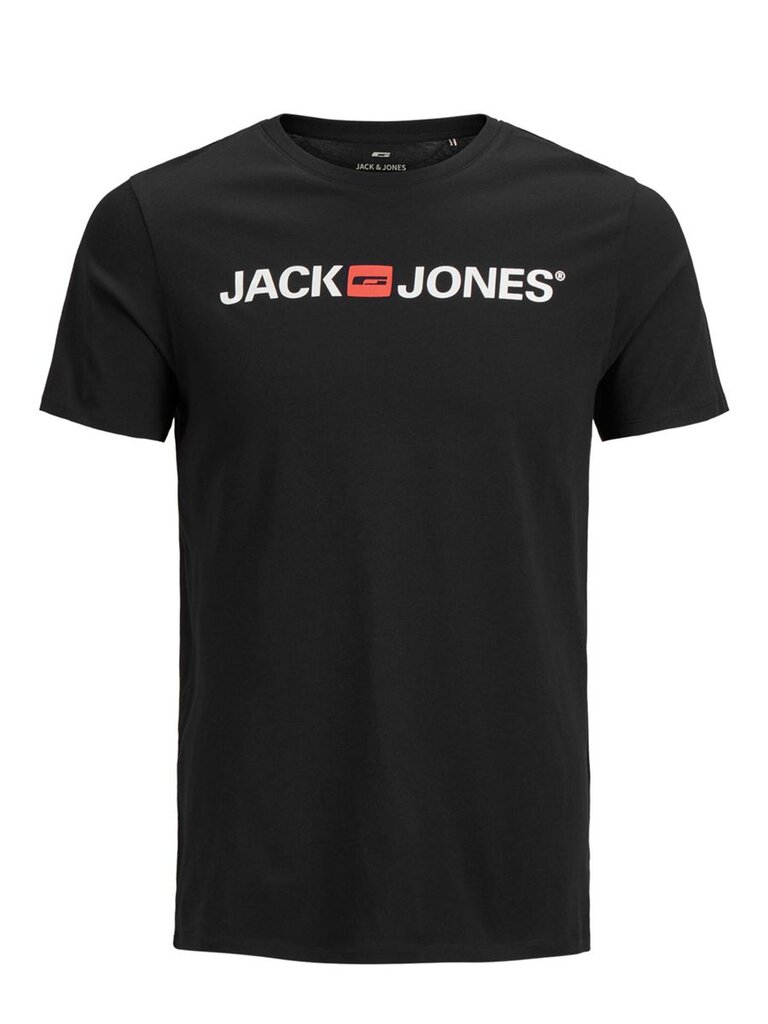 Vīrieša T-krekls JACK & JONES, 12184987*03, melns cena un informācija | Vīriešu T-krekli | 220.lv