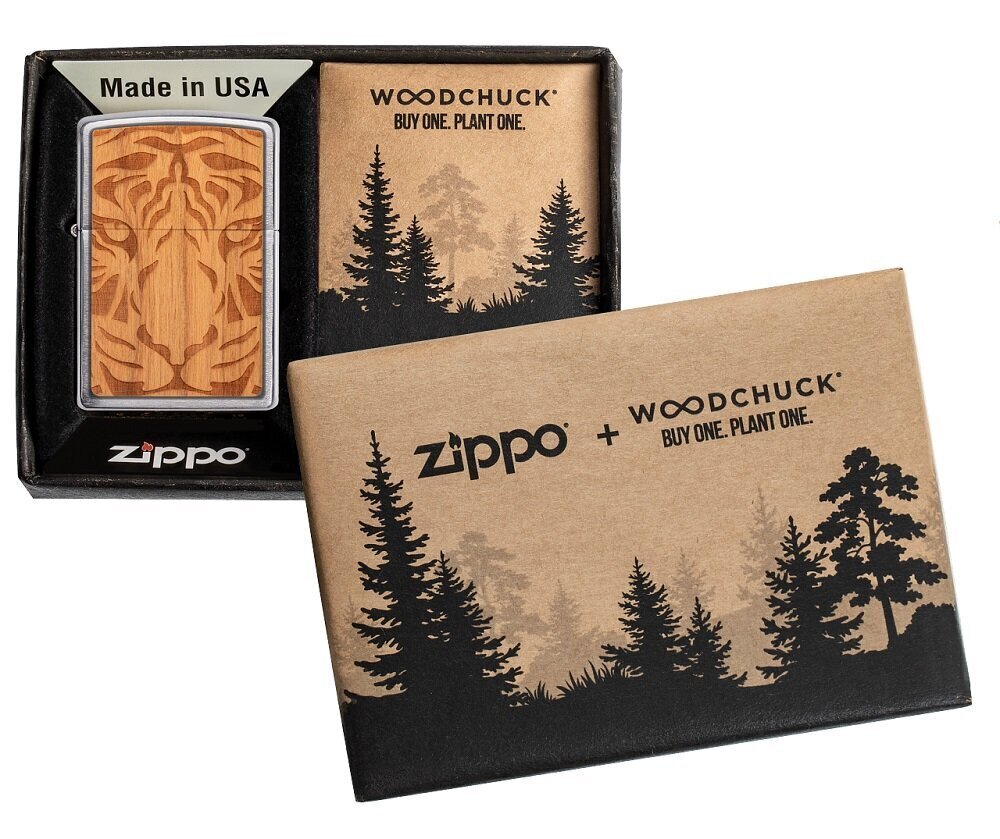 Zippo šķiltavas Woodchuck 49707 Cherry Tiger Head cena un informācija | Šķiltavas un aksesuāri | 220.lv