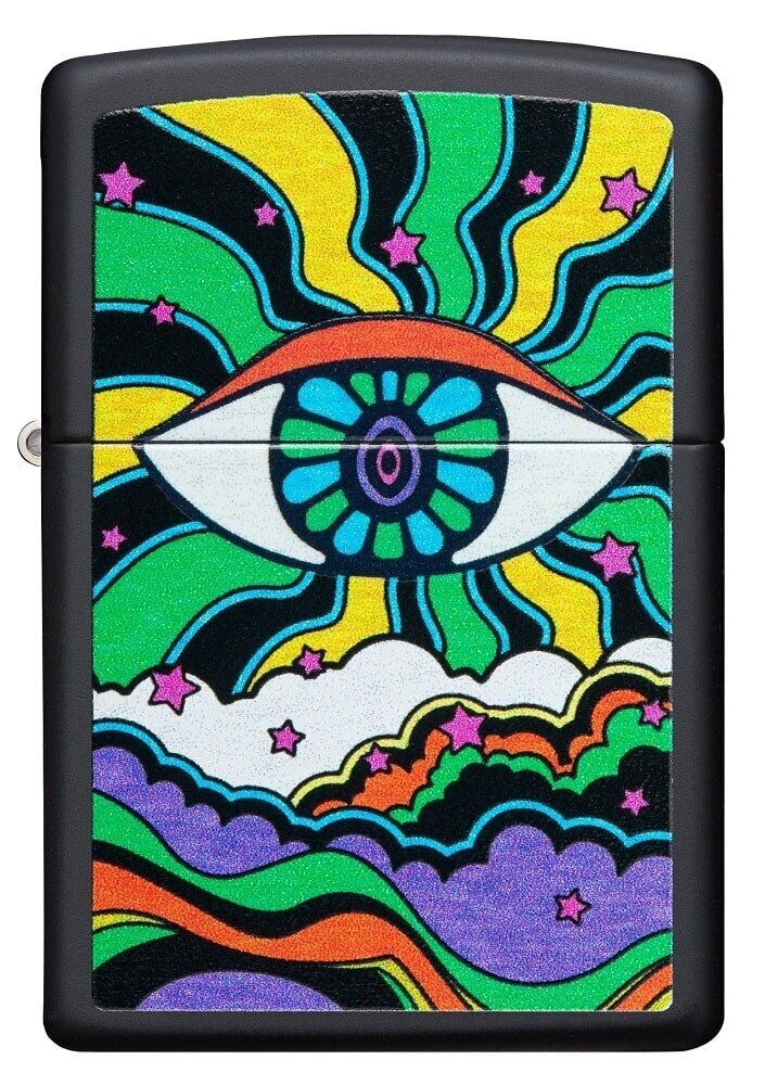 Zippo šķiltavas 49699 Black Light Eye Design cena un informācija | Šķiltavas un aksesuāri | 220.lv