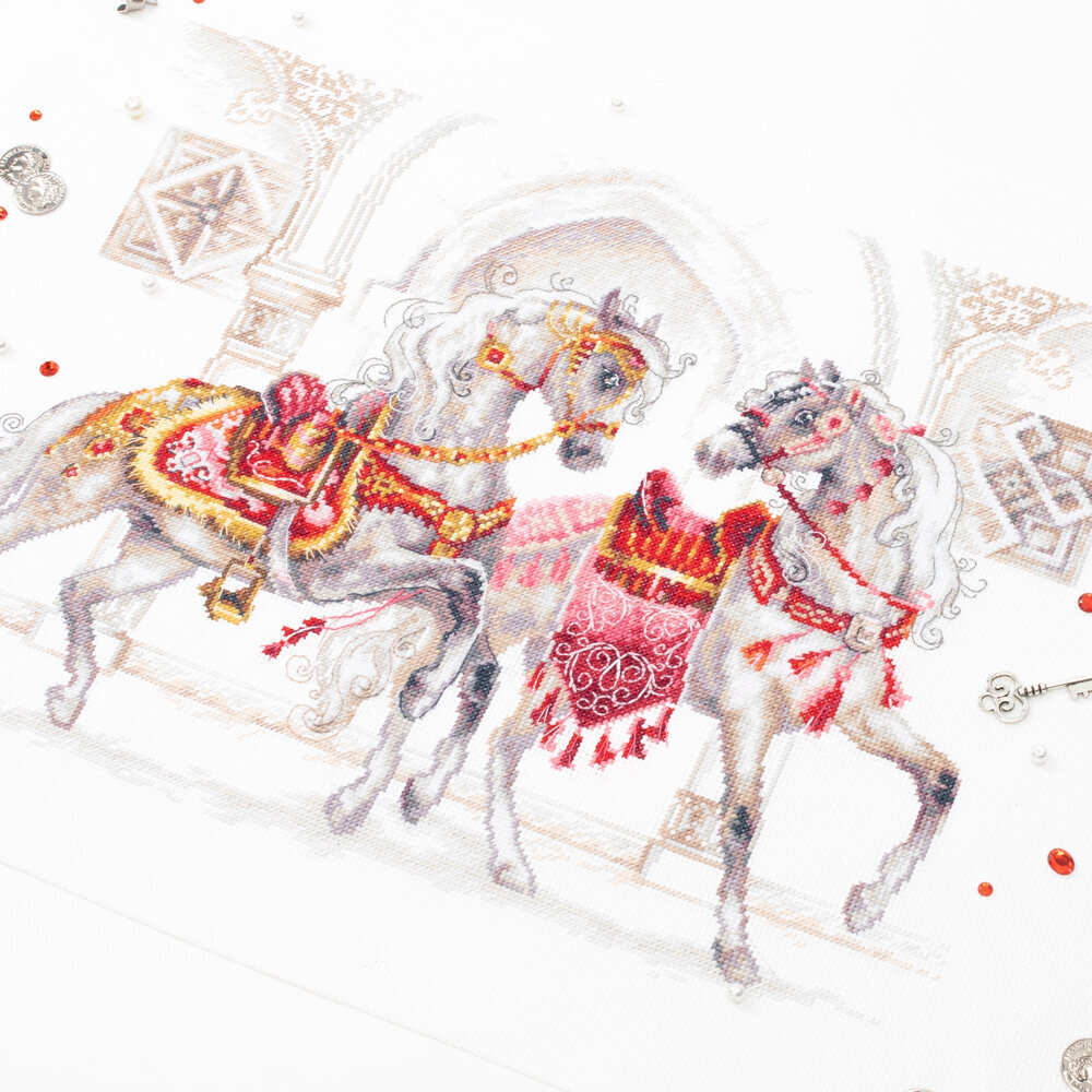 Izšūšanas komplekts Magic Needle "Royal Horses" 220-424 цена и информация | Izšūšanas piederumi | 220.lv