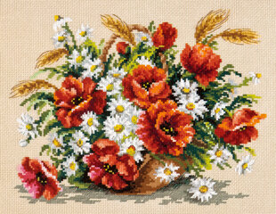 Набор для вышивания Magic Needle   "Bouquet of Wildflowers" 40-67 цена и информация | Принадлежности для вышивания | 220.lv
