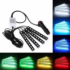 RGB LED Bluetooth auto salona apgaismojums cena un informācija | Auto spuldzes | 220.lv