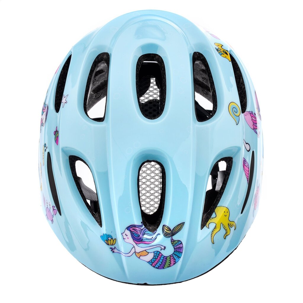 Bērnu velosipēda ķivere Meteor KS01 Mermaid, zila cena un informācija | Ķiveres | 220.lv