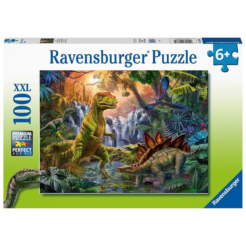 Ravensburger puzle Dinozauru oāze, 100 XXL gab. cena un informācija | Puzles, 3D puzles | 220.lv