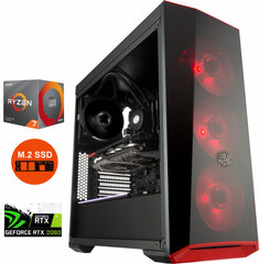 Mdata Gamer Ryzen 7 3800X 8GB 960GB NVME 2TB HDD RTX 2060 6GB Windows 10 cena un informācija | Stacionārie datori | 220.lv