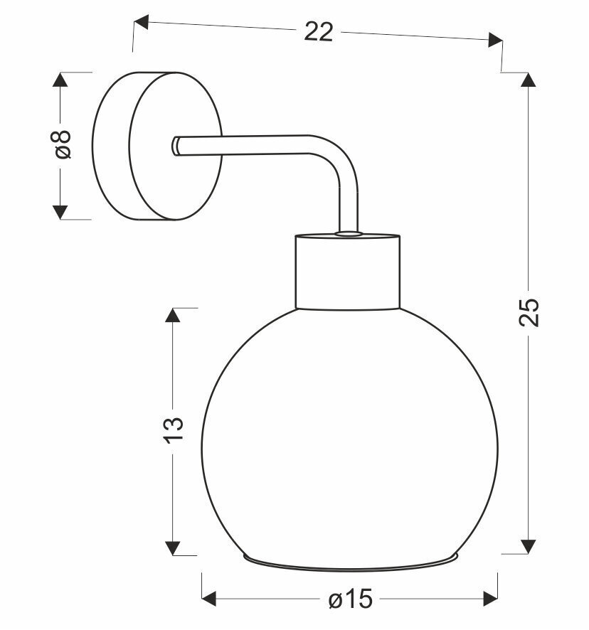 Candellux lighting gaismeklis Lady 21-76700 цена и информация | Sienas lampas | 220.lv