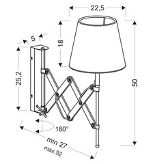 Candellux sienas lampa Mito cena un informācija | Candellux Apgaismojums | 220.lv