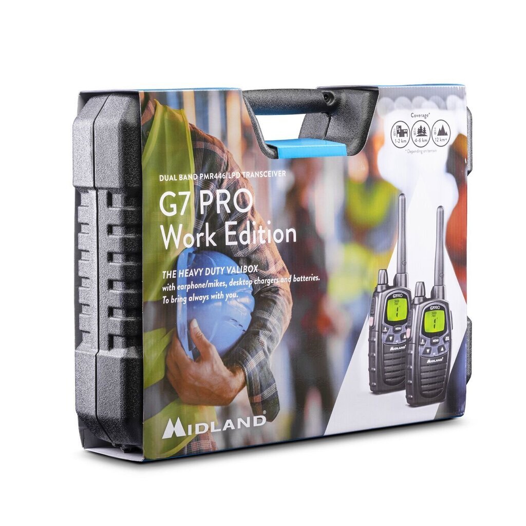 Midland G7 Pro Work Edition — 2 radioaparāti un piederumi cena un informācija | Rācijas | 220.lv