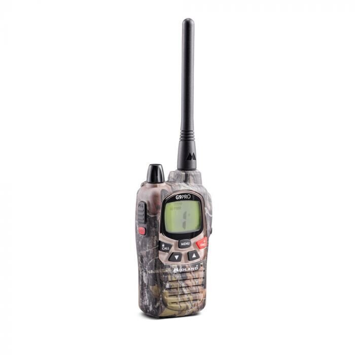 Midland G9 PRO pārnēsājamais raiduztvērējs, 1800mAh NiMh akumulators, sienas lādētājs, Mossy Oak cena un informācija | Rācijas | 220.lv