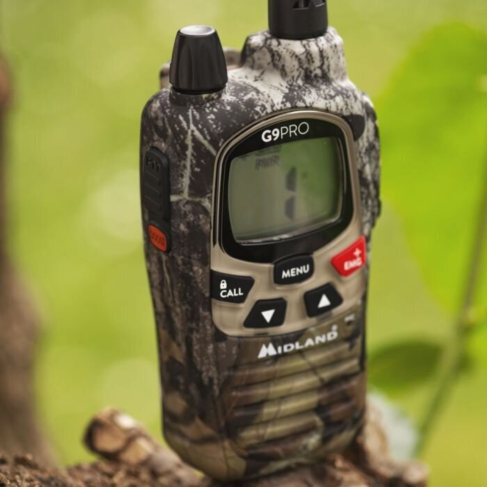 Midland G9 PRO pārnēsājamais raiduztvērējs, 1800mAh NiMh akumulators, sienas lādētājs, Mossy Oak cena un informācija | Rācijas | 220.lv